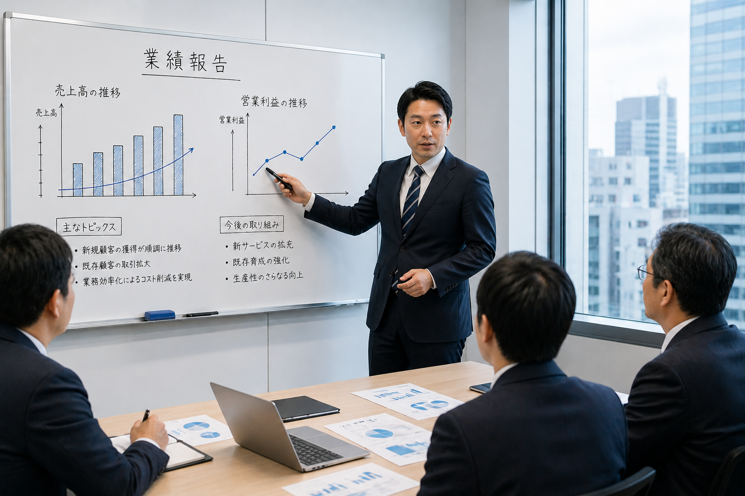 法人 - 業績報告のプレゼンテーション